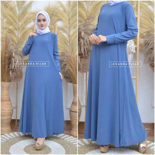 GPa-108 Gamis Polos Semi Klok